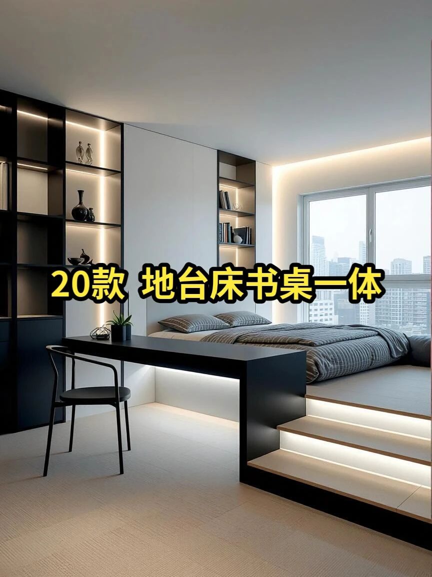 Dwadzieścia przypadków łóżka podłogowego i biurka